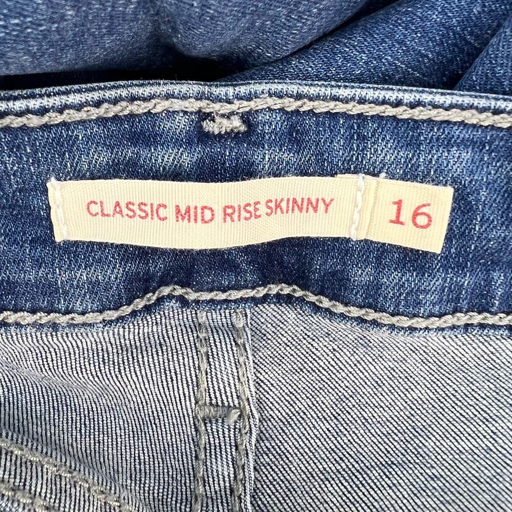 Levi's Jeans Women's 16 Blue Classic Mid Rise Skinny Preppy Normcore Mom Jeans - Picture 7 of 14